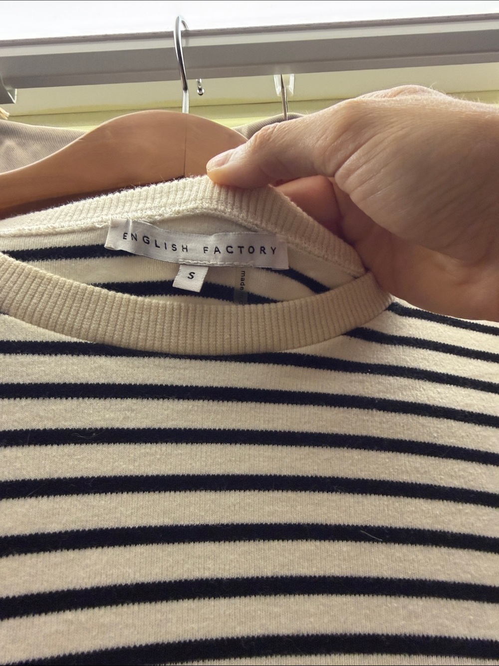English Factory Black & Cream Striped Knit Top - Picture 2 of 4